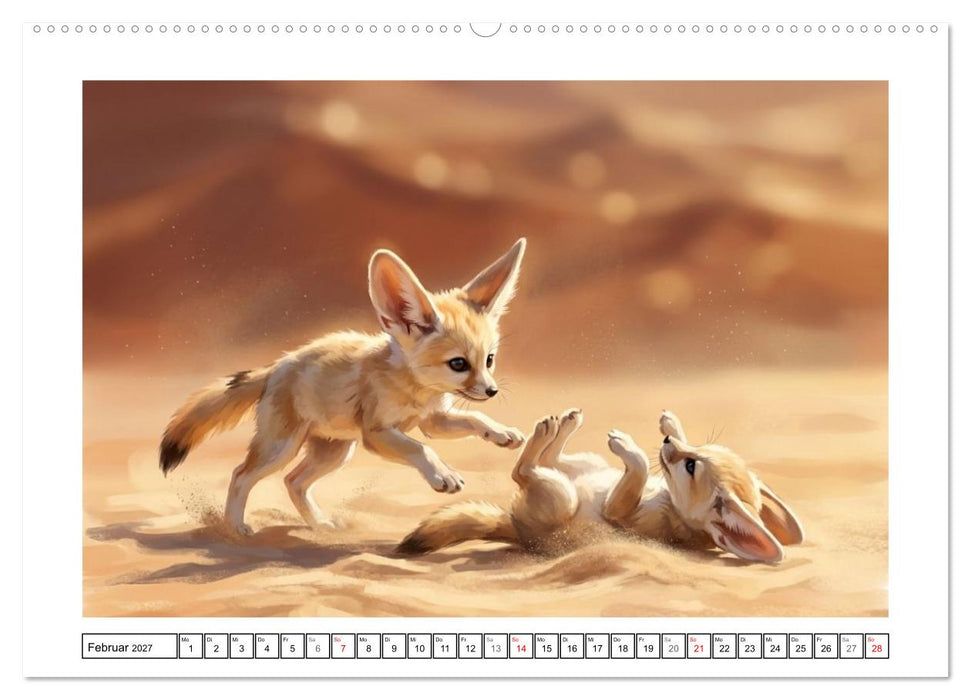Fenneks - Neugierige Momente in der Wüste (CALVENDO Wandkalender 2027)
