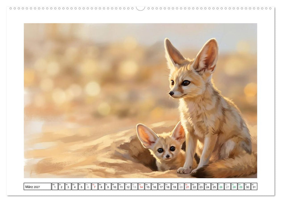 Fenneks - Neugierige Momente in der Wüste (CALVENDO Wandkalender 2027)