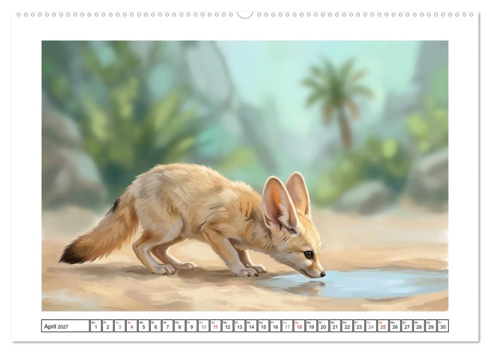 Fenneks - Neugierige Momente in der Wüste (CALVENDO Wandkalender 2027)
