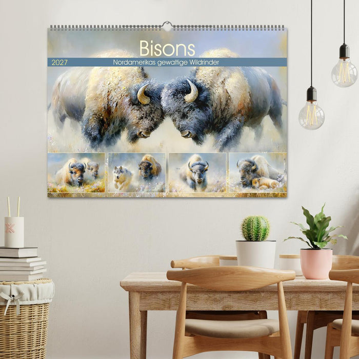 Bisons. Nordamerikas gewaltige Wildrinder (CALVENDO Wandkalender 2027)
