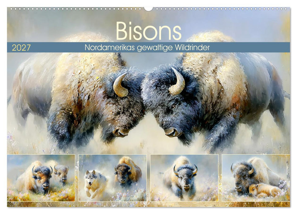 Bisons. Nordamerikas gewaltige Wildrinder (CALVENDO Wandkalender 2027)