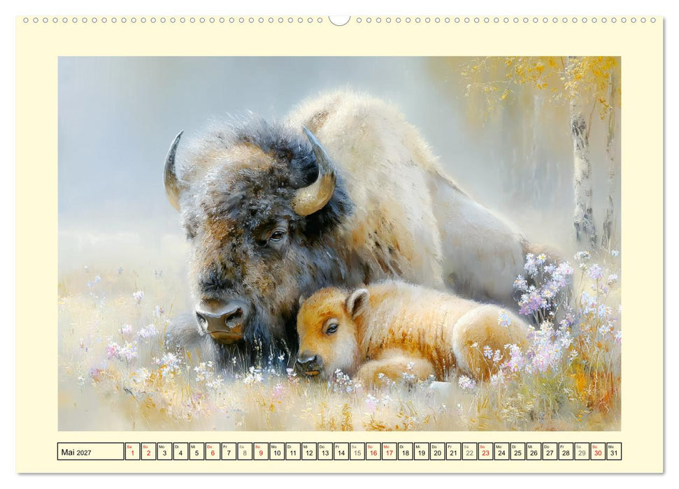 Bisons. Nordamerikas gewaltige Wildrinder (CALVENDO Wandkalender 2027)