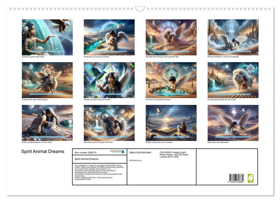 Spirit Animal Dreams (CALVENDO Monthly Calendar 2027)