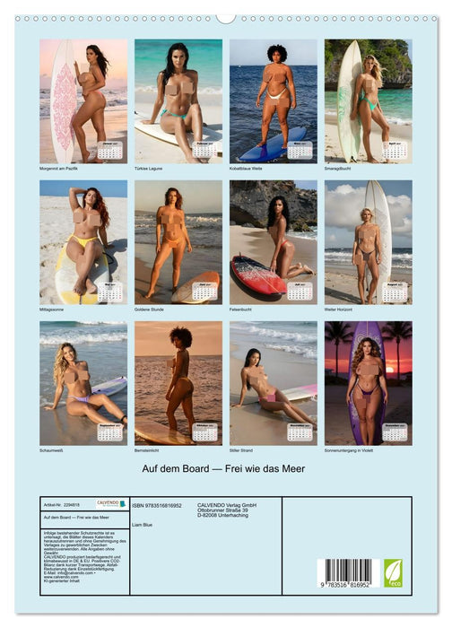 Auf dem Board — Frei wie das Meer (CALVENDO Premium Wandkalender 2027)