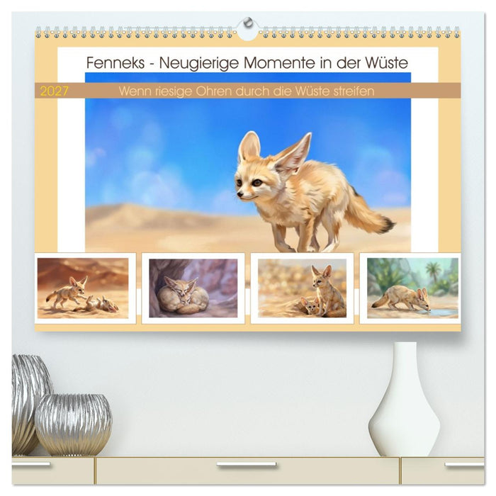 Fenneks - Neugierige Momente in der Wüste (CALVENDO Premium Wandkalender 2027)