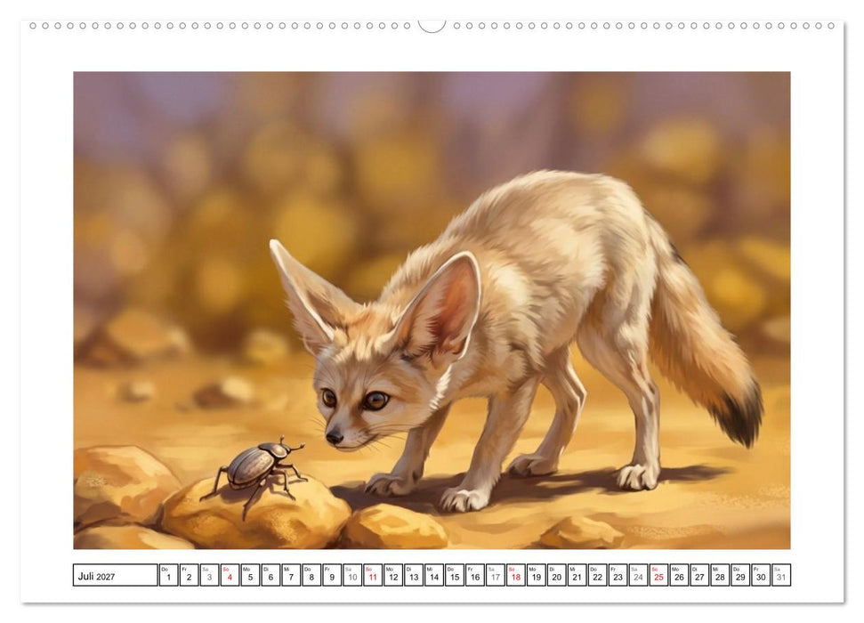 Fenneks - Neugierige Momente in der Wüste (CALVENDO Premium Wandkalender 2027)