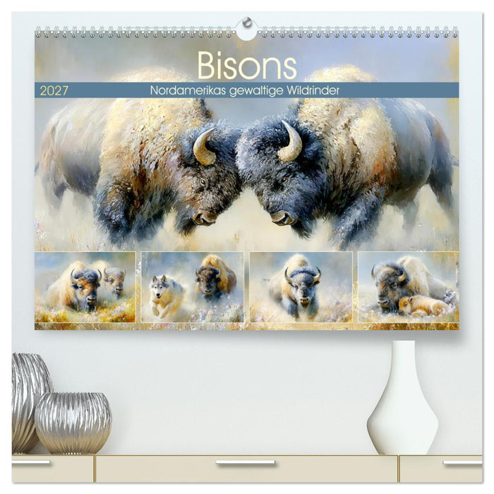 Bisons. Nordamerikas gewaltige Wildrinder (CALVENDO Premium Wandkalender 2027)