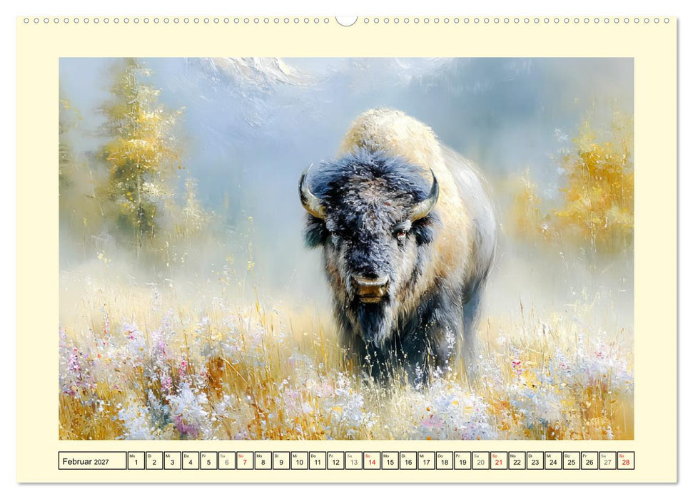 Bisons. Nordamerikas gewaltige Wildrinder (CALVENDO Premium Wandkalender 2027)