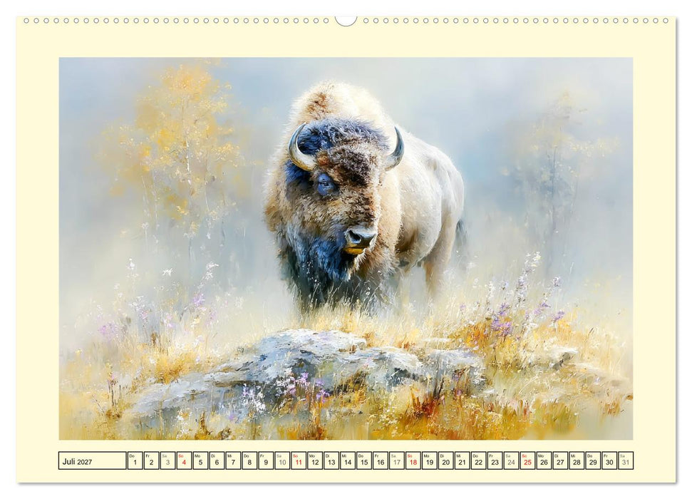 Bisons. Nordamerikas gewaltige Wildrinder (CALVENDO Premium Wandkalender 2027)
