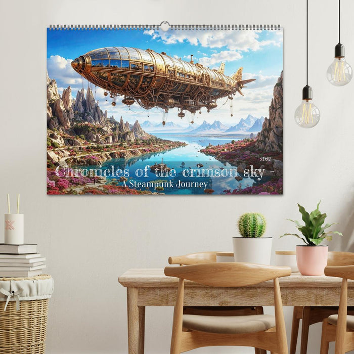Chronicles of the crimson sky - A Steampunk Journey (CALVENDO Monthly Calendar 2027)