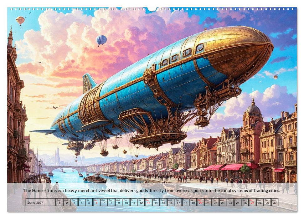 Chronicles of the crimson sky - A Steampunk Journey (CALVENDO Monthly Calendar 2027)