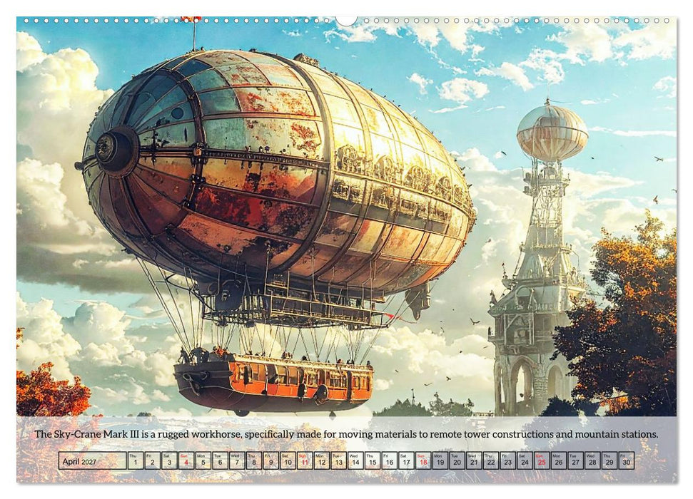 Chronicles of the crimson sky - A Steampunk Journey (CALVENDO Premium-Calendar 2027)