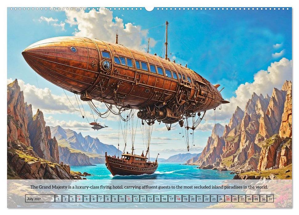 Chronicles of the crimson sky - A Steampunk Journey (CALVENDO Premium-Calendar 2027)