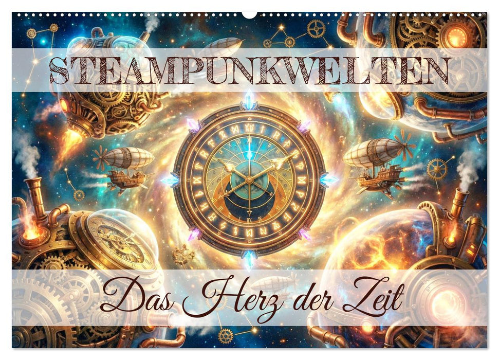 Steampunkwelten - Das Herz der Zeit (CALVENDO Wandkalender 2027)