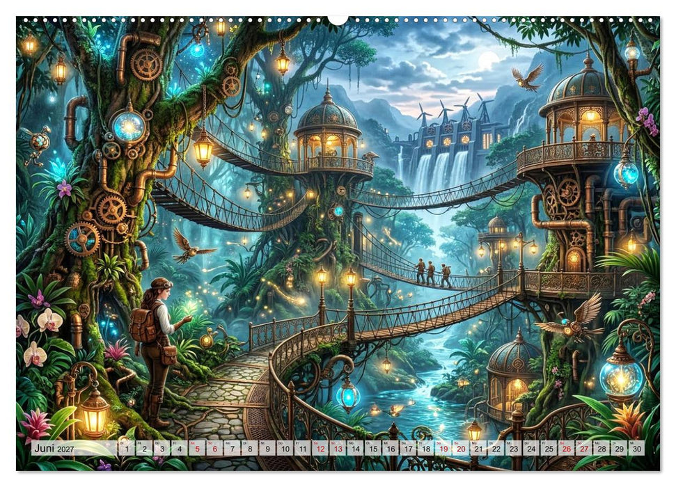Steampunkwelten - Das Herz der Zeit (CALVENDO Wandkalender 2027)