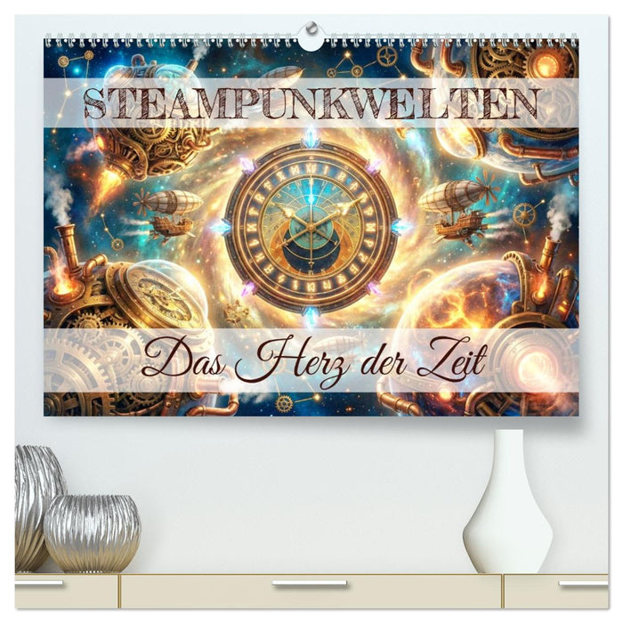 Steampunkwelten - Das Herz der Zeit (CALVENDO Premium Wandkalender 2027)