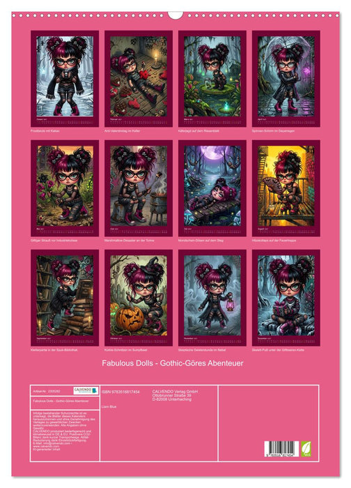 Fabulous Dolls - Gothic-Göres Abenteuer (CALVENDO Wandkalender 2027)