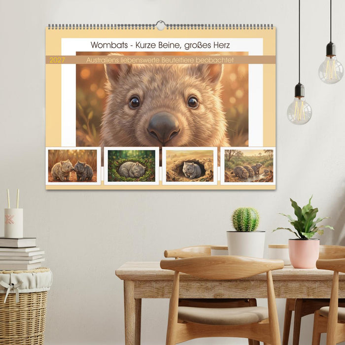 Wombats - Kurze Beine, großes Herz (CALVENDO Wandkalender 2027)
