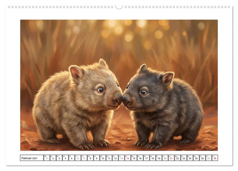 Wombats - Kurze Beine, großes Herz (CALVENDO Wandkalender 2027)