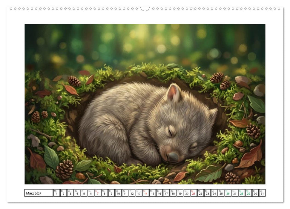Wombats - Kurze Beine, großes Herz (CALVENDO Wandkalender 2027)