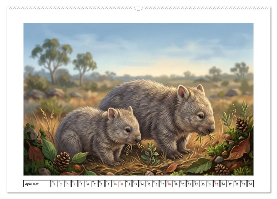 Wombats - Kurze Beine, großes Herz (CALVENDO Wandkalender 2027)