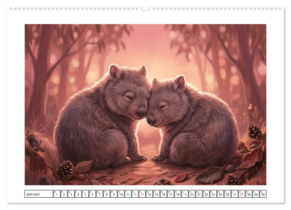 Wombats - Kurze Beine, großes Herz (CALVENDO Wandkalender 2027)