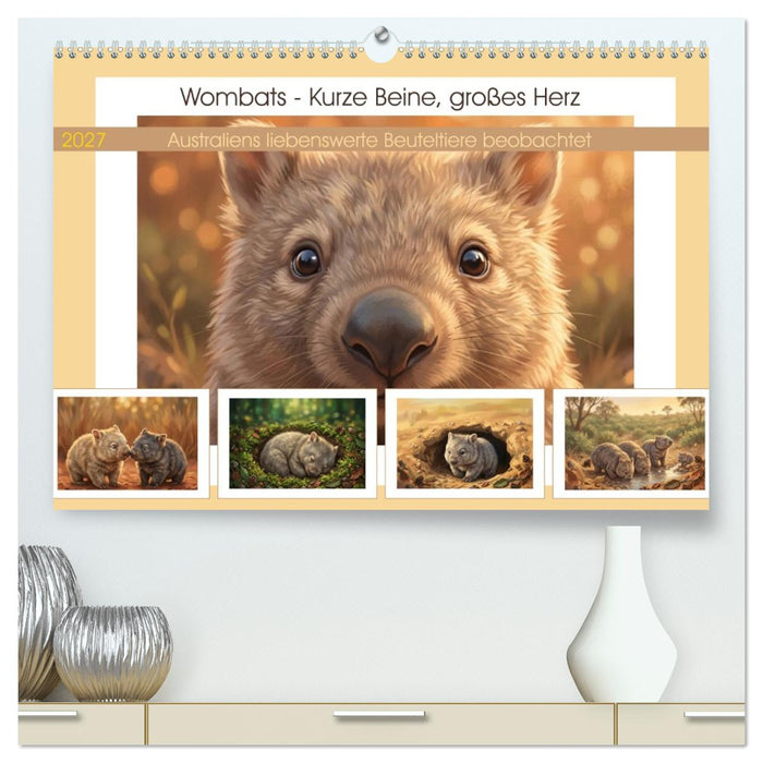 Wombats - Kurze Beine, großes Herz (CALVENDO Premium Wandkalender 2027)