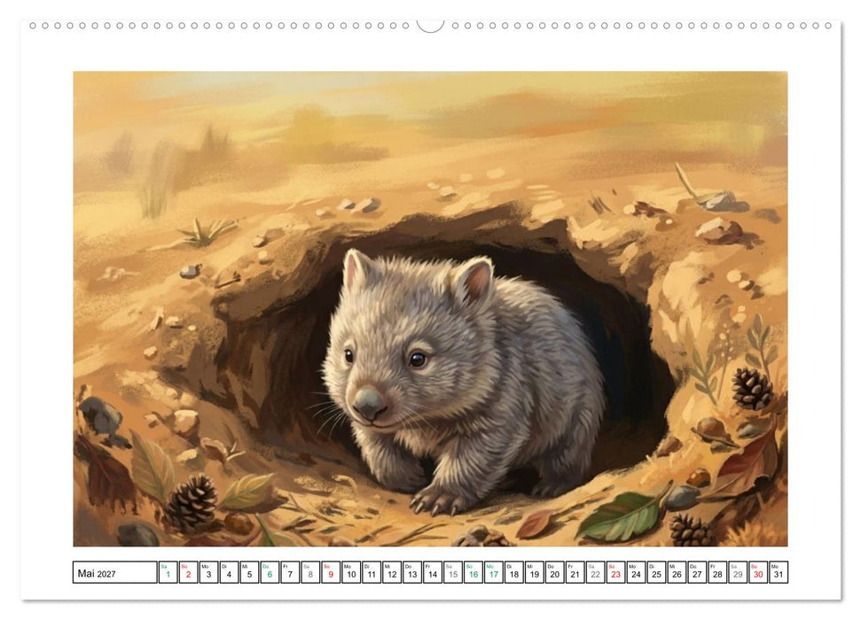 Wombats - Kurze Beine, großes Herz (CALVENDO Premium Wandkalender 2027)