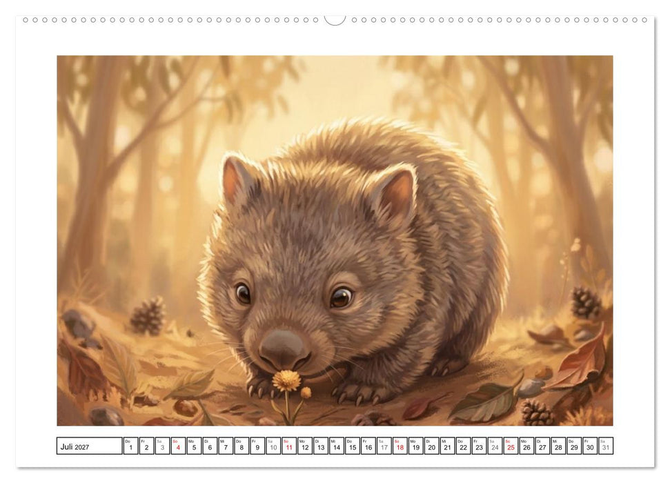 Wombats - Kurze Beine, großes Herz (CALVENDO Premium Wandkalender 2027)