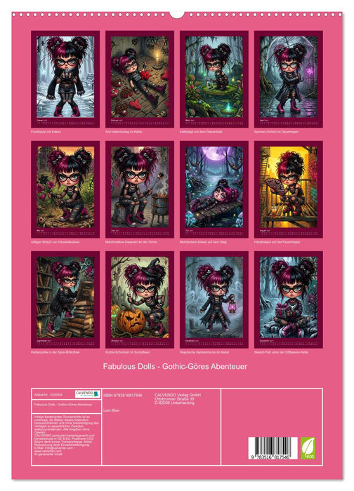 Fabulous Dolls - Gothic-Göres Abenteuer (CALVENDO Premium Wandkalender 2027)