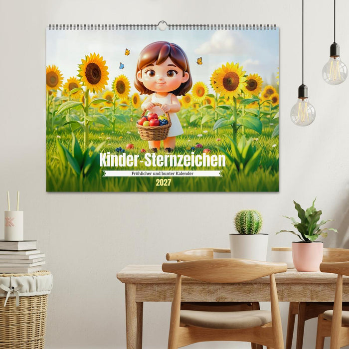 Kinder‑Sternzeichen - Fröhlicher und bunter Kalender (CALVENDO Wandkalender 2027)