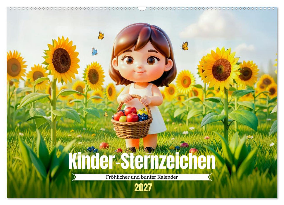 Kinder‑Sternzeichen - Fröhlicher und bunter Kalender (CALVENDO Wandkalender 2027)