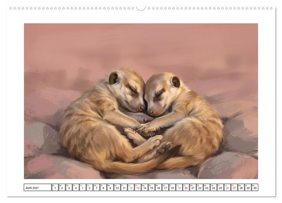 Erdmännchen - Ein Tag vor dem Bau (CALVENDO Wandkalender 2027)