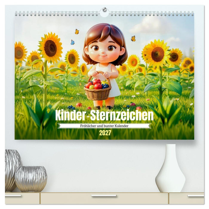 Kinder‑Sternzeichen - Fröhlicher und bunter Kalender (CALVENDO Premium Wandkalender 2027)