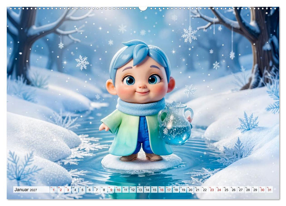 Kinder‑Sternzeichen - Fröhlicher und bunter Kalender (CALVENDO Premium Wandkalender 2027)