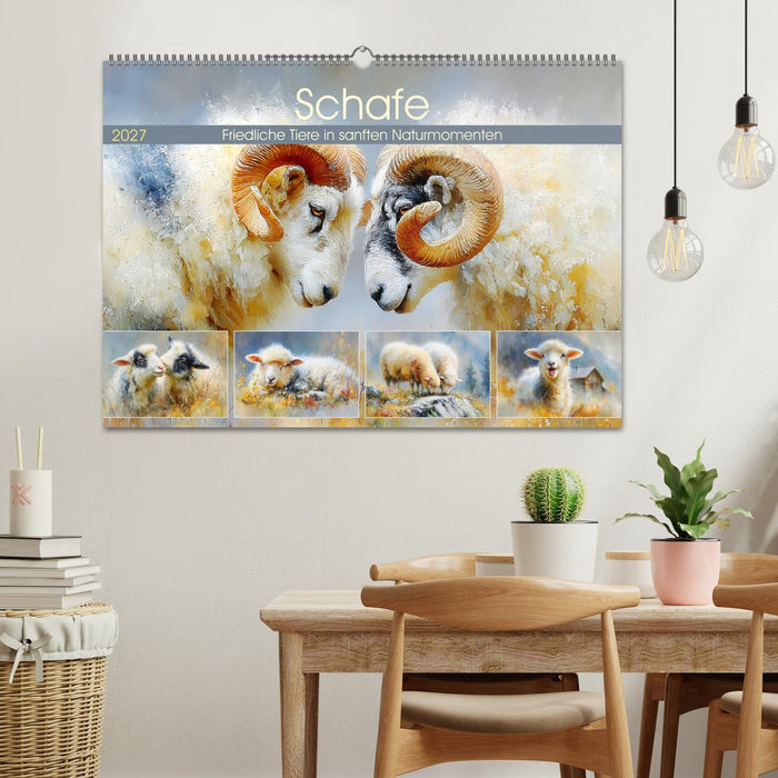 Schafe. Friedliche Tiere in sanften Naturmomenten (CALVENDO Wandkalender 2027)