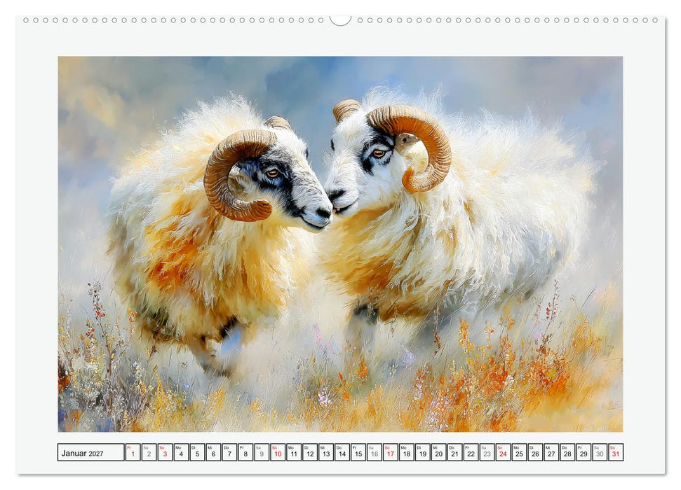Schafe. Friedliche Tiere in sanften Naturmomenten (CALVENDO Wandkalender 2027)