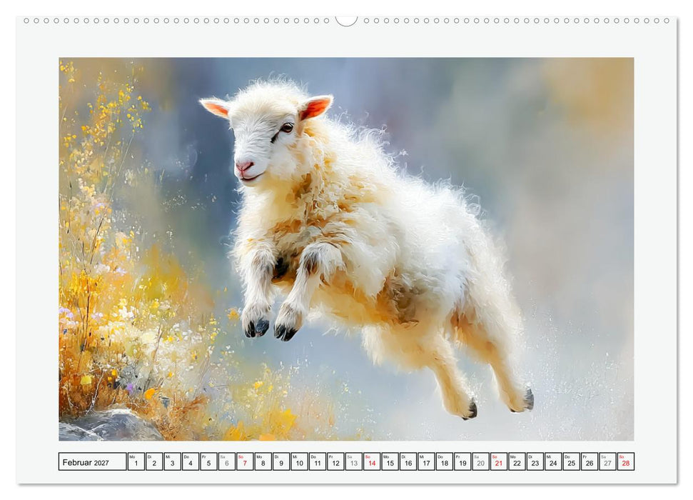 Schafe. Friedliche Tiere in sanften Naturmomenten (CALVENDO Wandkalender 2027)