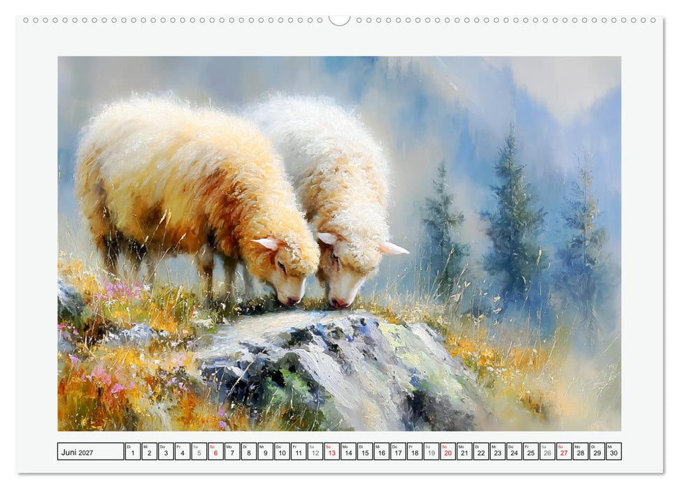 Schafe. Friedliche Tiere in sanften Naturmomenten (CALVENDO Wandkalender 2027)