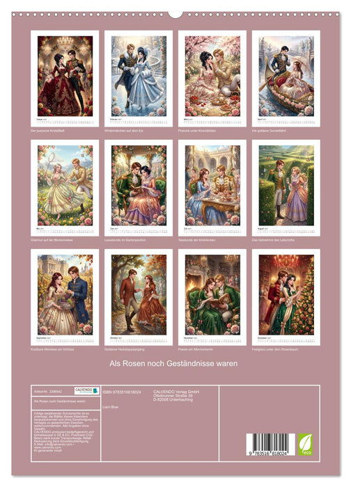 Als Rosen noch Geständnisse waren (CALVENDO Premium Wandkalender 2027)