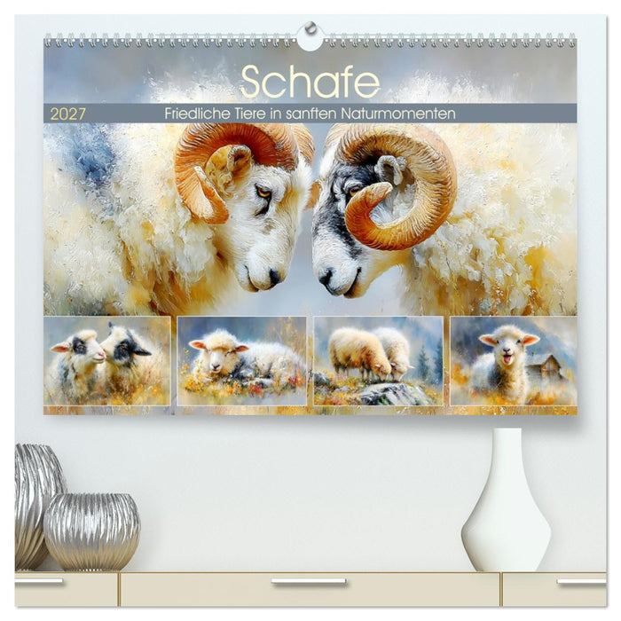 Schafe. Friedliche Tiere in sanften Naturmomenten (CALVENDO Premium Wandkalender 2027)