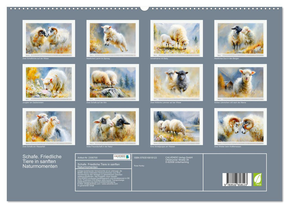 Schafe. Friedliche Tiere in sanften Naturmomenten (CALVENDO Premium Wandkalender 2027)