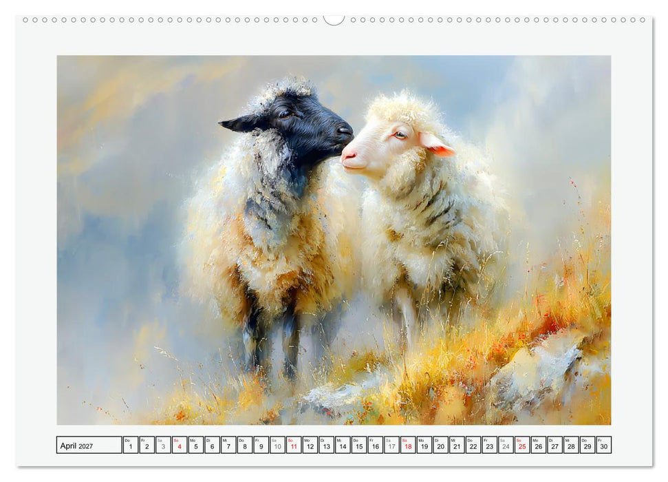 Schafe. Friedliche Tiere in sanften Naturmomenten (CALVENDO Premium Wandkalender 2027)