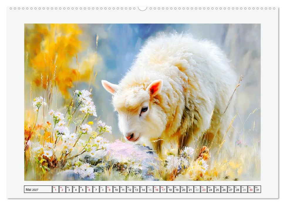 Schafe. Friedliche Tiere in sanften Naturmomenten (CALVENDO Premium Wandkalender 2027)