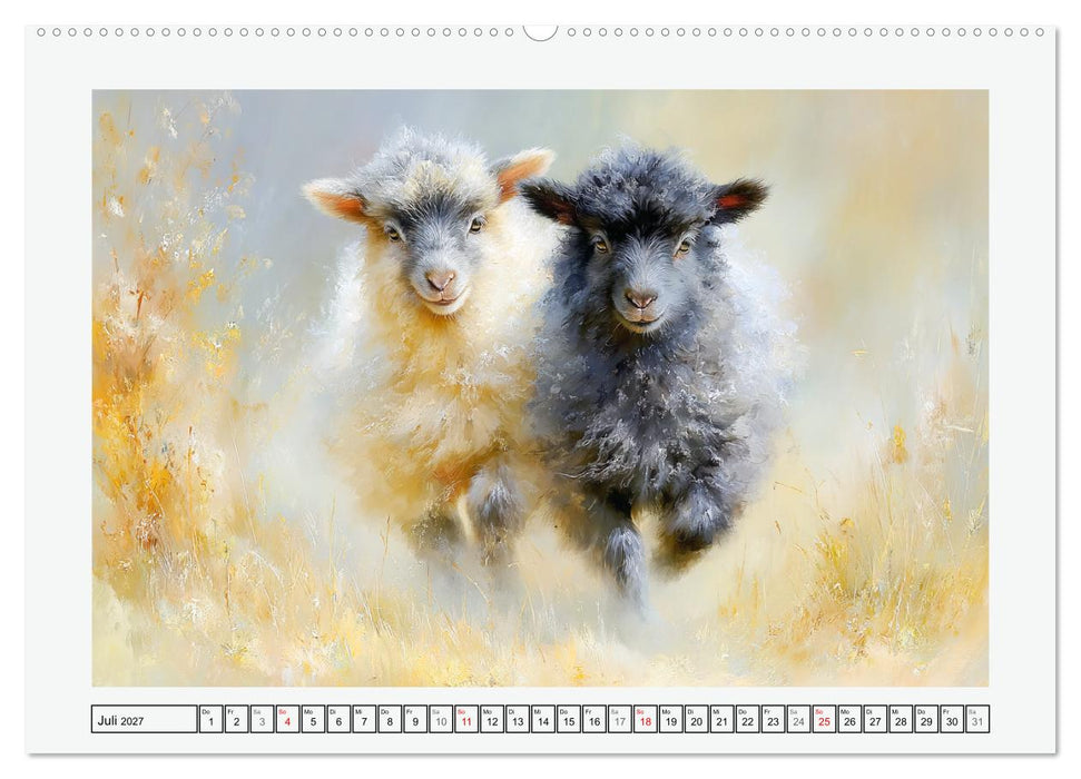 Schafe. Friedliche Tiere in sanften Naturmomenten (CALVENDO Premium Wandkalender 2027)