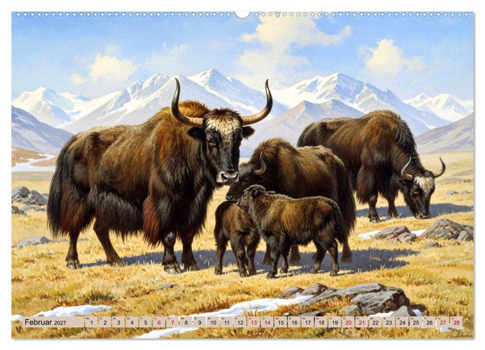 Asiens Tiere im Stil alter Naturstudien (CALVENDO Premium Wandkalender 2027)