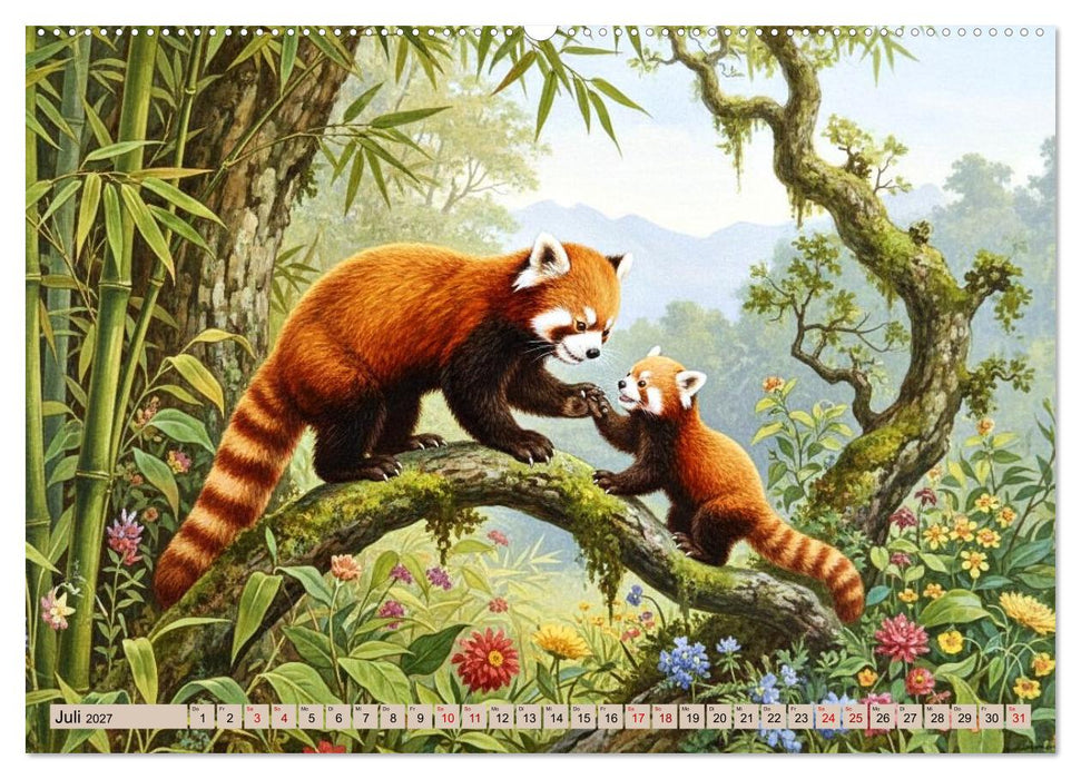 Asiens Tiere im Stil alter Naturstudien (CALVENDO Premium Wandkalender 2027)