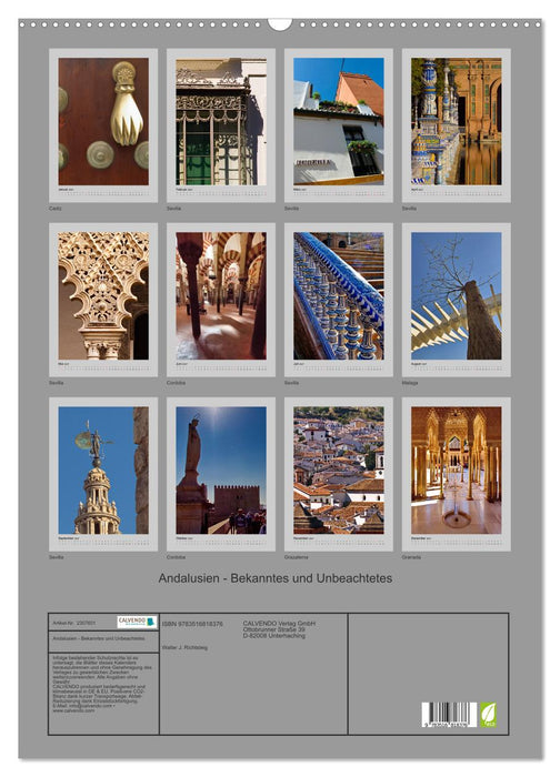 Andalusien - Bekanntes und Unbeachtetes (CALVENDO Wandkalender 2027)