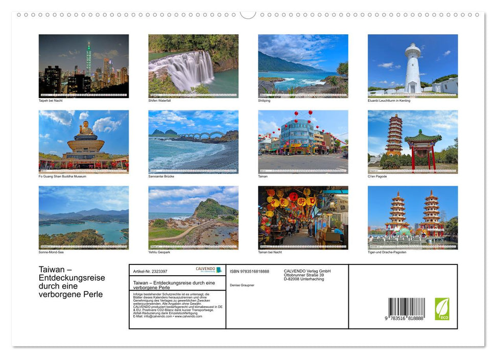 Taiwan – Entdeckungsreise durch eine verborgene Perle (CALVENDO Premium Wandkalender 2027)