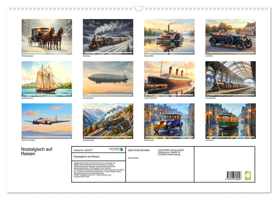 Nostalgisch auf Reisen (CALVENDO Wandkalender 2027)
